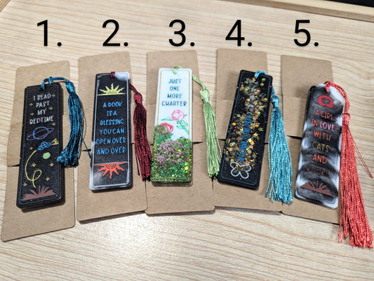 Handmade Resin Bookmarks - small