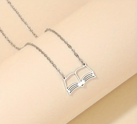 Open Book Necklace
